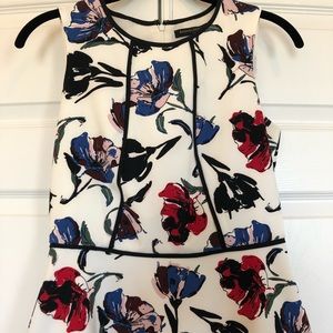 Banana Republic floral printed peplum top